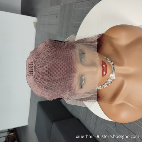 Brazilian Glueless Straight 28 30 Inch 40 Inch 1B/Red Color Human Hair Lace Front Red Wig For Black Women